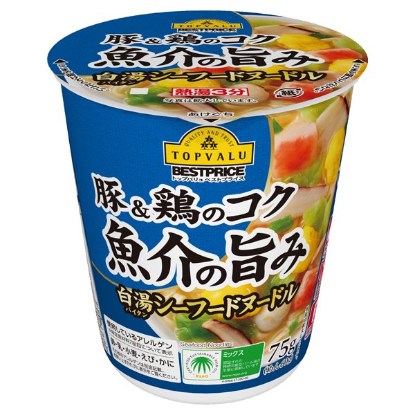 豚&鶏のコク 魚介の旨み白湯シーフードヌードル