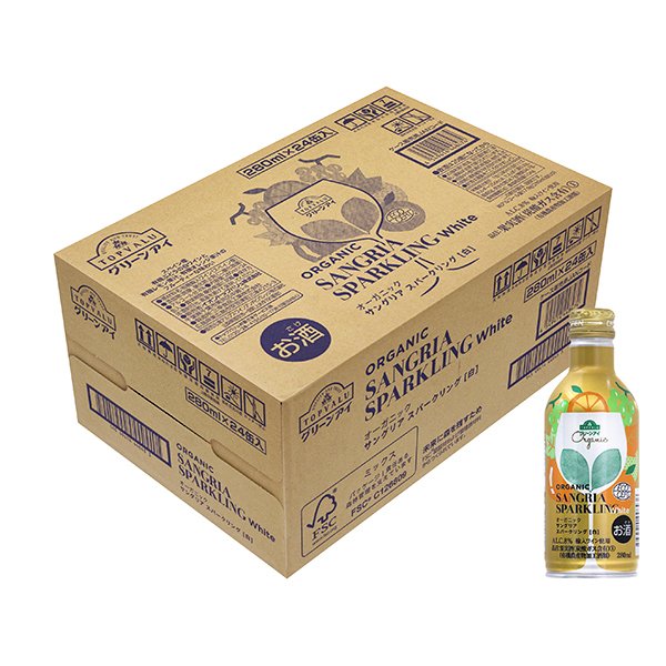 オーガニックサングリアスパークリングワインホワイト<ケース>