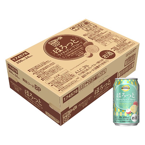 ほろっと ライチ&グレープフルーツ<ケース>