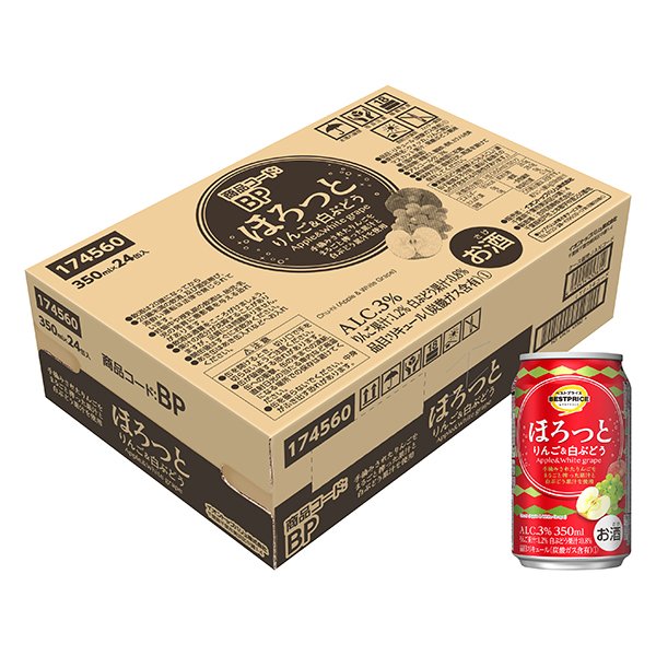 ほろっと りんご&白ぶどう<ケース>