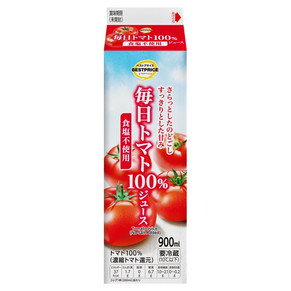 毎日トマト100%ジュース 食塩不使用