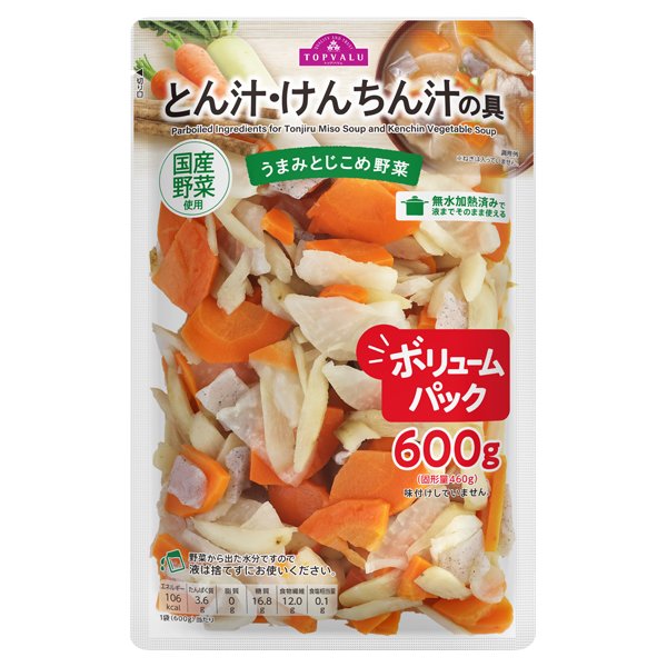 TVうまみとじこめ野菜 とん汁・けんちん汁の具 600g