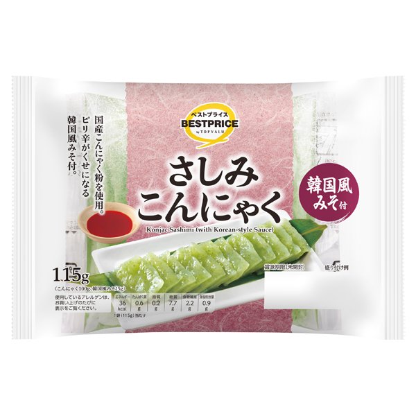 さしみこんにゃく韓国風みそたれ