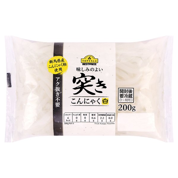 味しみのよいあく抜き不要突きこんにゃく白