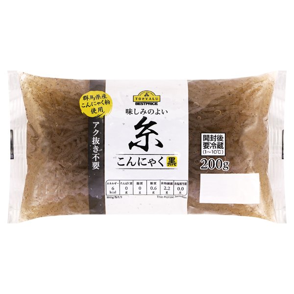 味しみのよいあく抜き不要糸こんにゃく黑