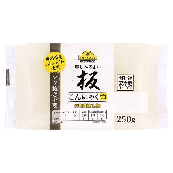 味しみのよいあく抜き不要板こんにゃく白