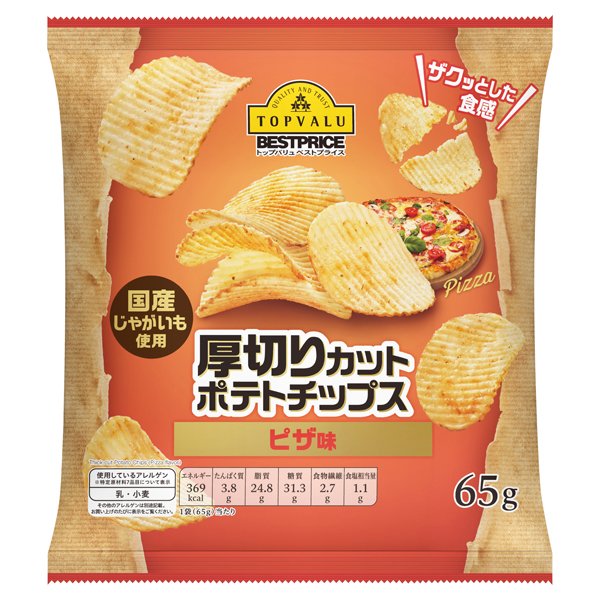 厚切りカットポテトチップスピザ味