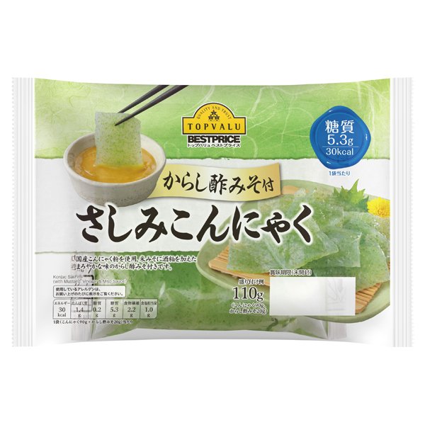 さしみこんにゃく辛子酢みそ