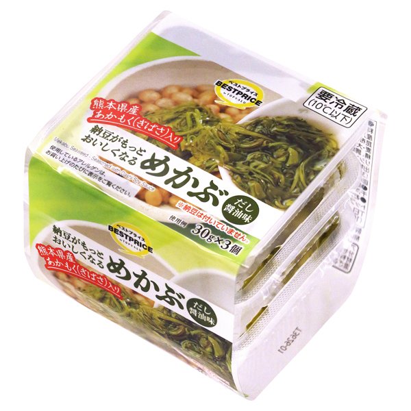 熊本県産あかもく(ぎばさ)入りめかぶ だし醤油味